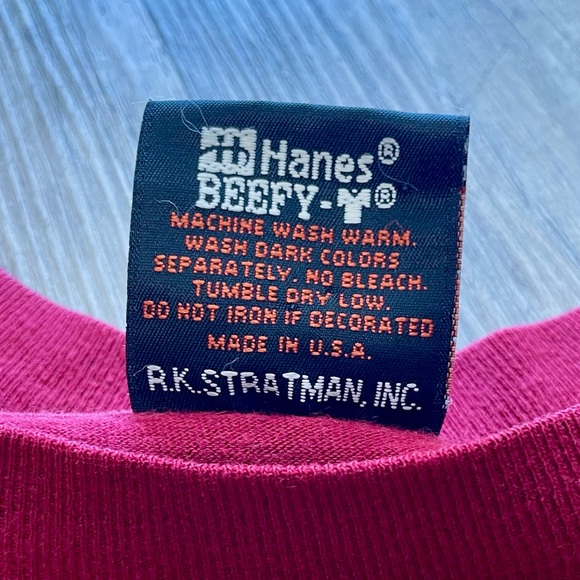 Vintage Harley Davidson Graphic T-Shirt 1993 Eagle All Over Print Maroon Large - Picture 11 of 16